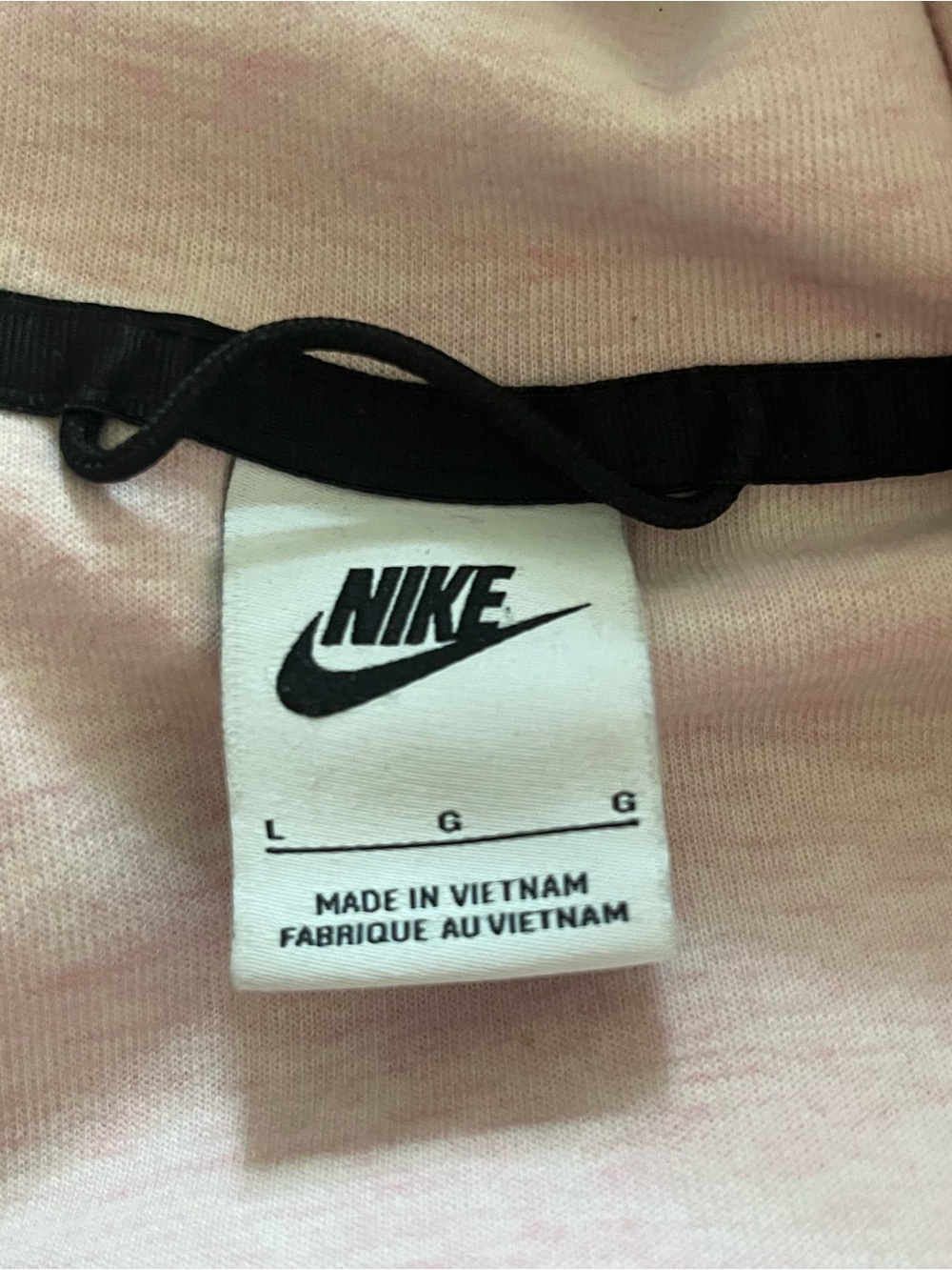 Nike Girl's Large (14-16) NSW Tech Fleece Full Zip Hoodie Pink /Heather/Black - Picture 3 of 5